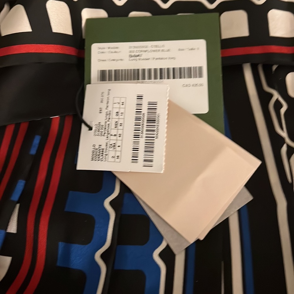 Max Mara - MARELLA ABSTRACT PATTERN WIDE LEG CROPPED Gorgeous PANTS-Size 8-BNWT - Picture 13 of 17